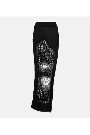 Rick Owens Maxirock aus einem Mohairgemisch