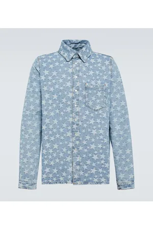 ERL Hemdjacke aus Jacquard-Denim