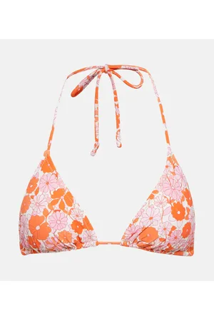 Reina Olga Bedrucktes Bikini-Oberteil Scrunchie