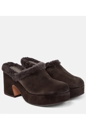 Gianvito Rossi Mules Lyss aus Veloursleder