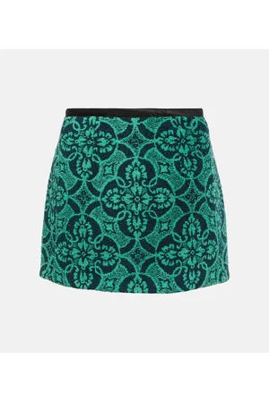 Marine Serre High-Rise-Minirock aus Jacquard