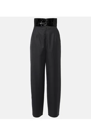 Alaïa Alaïa High-Rise-Hose aus Schurwolle
