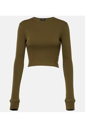 WARDROBE.NYC X Hailey Bieber Cropped-Top aus Jersey