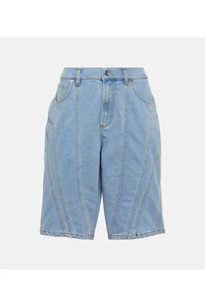 MUGLER Weite Jeansshorts Spiral
