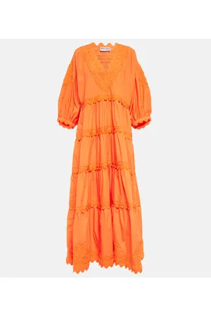 Juliet Dunn Maxikleid aus Baumwollpopeline