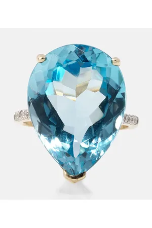 Mateo Ring aus 14kt Gelbgold mit Diamanten und Topas