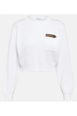 Brunello Cucinelli Cropped-Pullover aus Baumwolle
