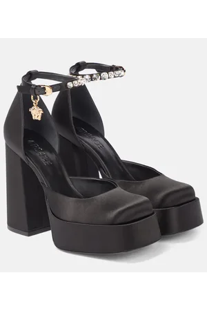 VERSACE Plateau-Pumps Medusa Aevitas aus Satin