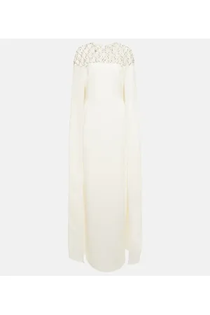 Safiyaa Bridal Verzierte Robe aus Crêpe