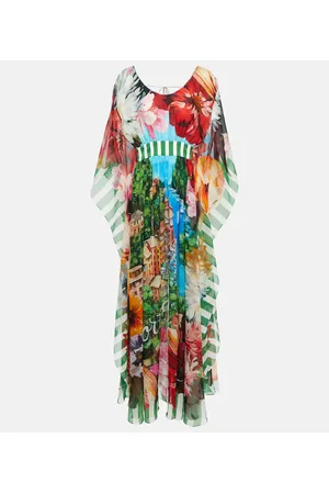 Dolce & Gabbana Robe Portofino aus Seidenchiffon