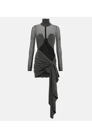 Alaïa Alaïa Minikleid aus Mesh und Wolle