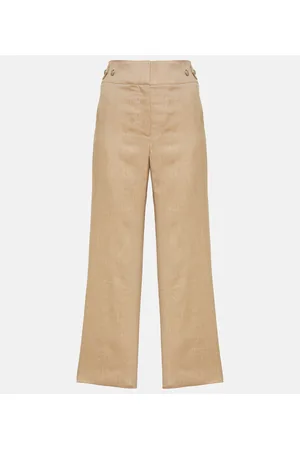 VERONICA BEARD Cropped-Hose Aubrie aus einem Leinengemisch