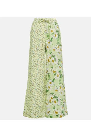 ALÉMAIS Alémais Bedruckte Hose aus Leinen