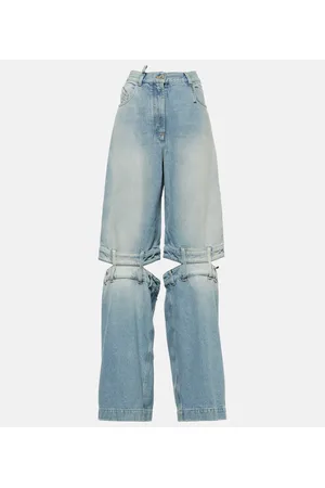 The Attico Low-Rise Wide-Leg Jeans