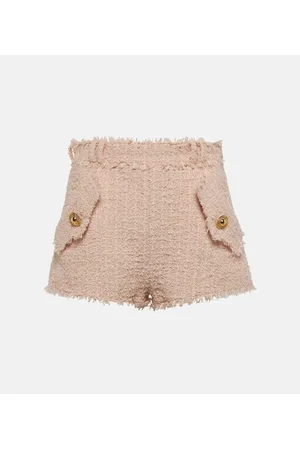 Balmain High-Rise Shorts aus Tweed