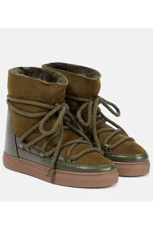 INUIKII Schneestiefel Classic Wedge aus Leder und Veloursleder