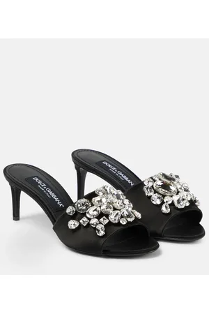 Dolce & Gabbana Verzierte Pantoletten aus Satin
