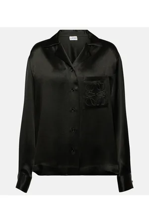Loewe Pyjama-Hemd Anagram aus Seidensatin