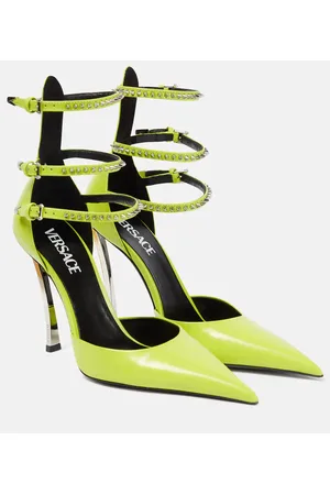 VERSACE Verzierte Pumps Pin-Point aus Leder