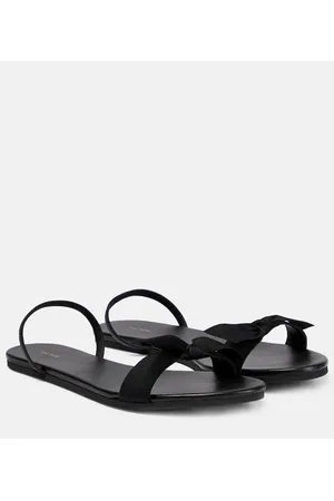 The Row Slingback-Sandalen Bow mit Leder