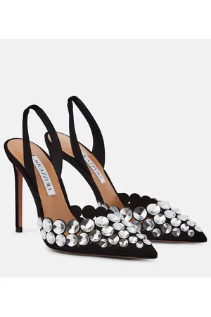 Aquazzura Verzierte Slingback-Pumps Maxi-Tequila