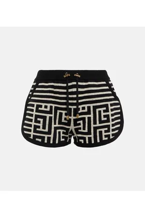Balmain Shorts Monogram aus einem Wollgemisch