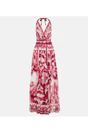 Dolce & Gabbana Bedruckte Robe aus Seidenchiffon