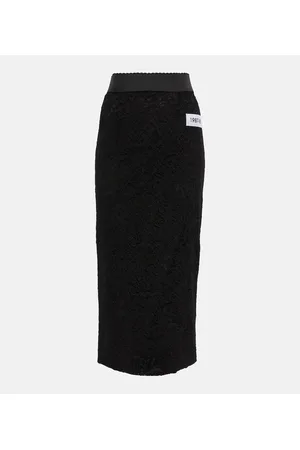 Dolce & Gabbana X Kim Kardashian High-Rise-Midirock mit Spitze