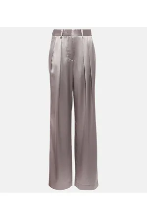 Staud High-Rise-Hose Luisa aus Satin