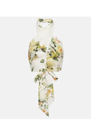 Erdem Bedrucktes Top aus Leinen