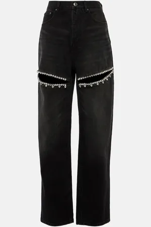 AREA Verzierte Straight Jeans