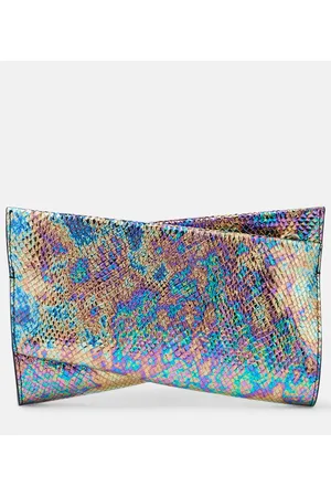 Christian Louboutin Clutch Loubitwist aus Metallic-Leder