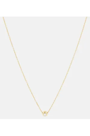 Melissa Kaye Halskette Audrey Small aus 18kt Gelbgold mit Diamant