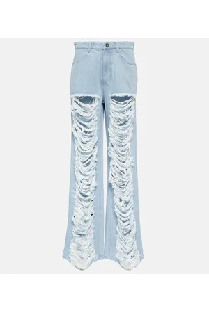 DION LEE High-Rise Wide-Leg Jeans