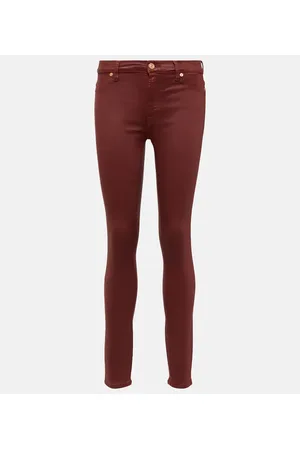 7 for all Mankind High-Rise-Hose aus einem Baumwollgemisch
