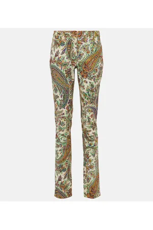 Etro Bedruckte Mid-Rise Slim Jeans