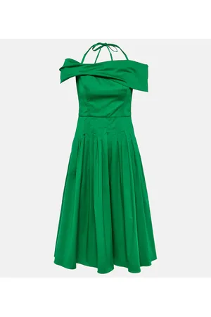 Oscar de la Renta Off-Shoulder-Midikleid aus Seide