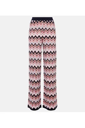 Missoni Weite High-Rise-Hose aus Häkelstrick