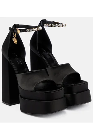 VERSACE Plateausandalen Medusa Aevitas aus Satin