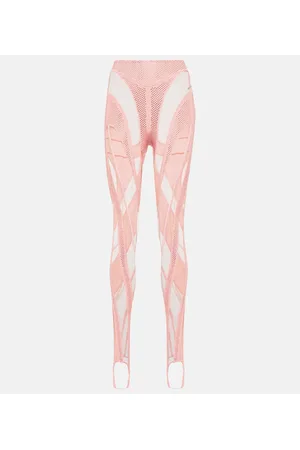 MUGLER Leggings aus Jersey und Mesh