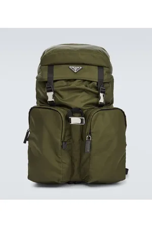 Prada Rucksack aus Re-Nylon mit Leder