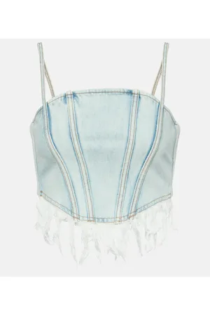 Alessandra Rich Bustier aus Denim