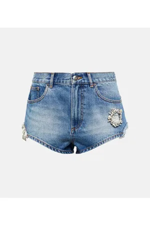 AREA Verzierte Jeansshorts