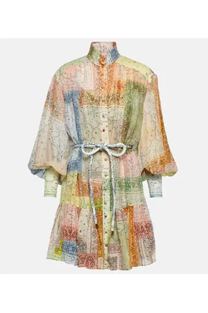 ZIMMERMANN Minikleid Matchmaker aus Baumwolle und Seide
