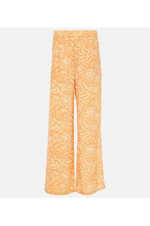 Stella McCartney Mid-Rise-Hose aus Seide