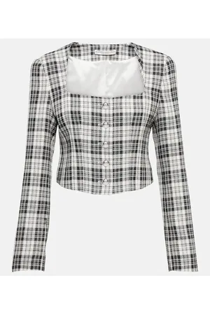 Alessandra Rich Cropped-Jacke aus Wolle