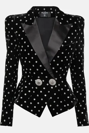 Balmain Verzierter Blazer aus Samt