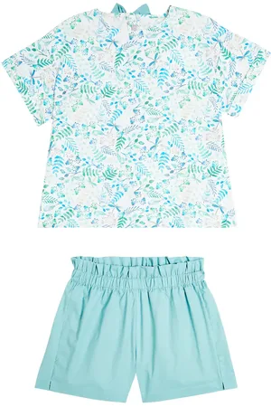 Il gufo Set aus Top und Shorts aus Baumwolle