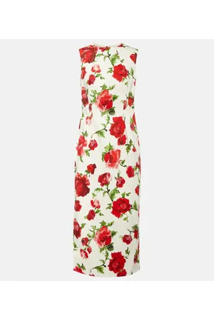 Carolina Herrera Midikleid aus einem Baumwollgemisch