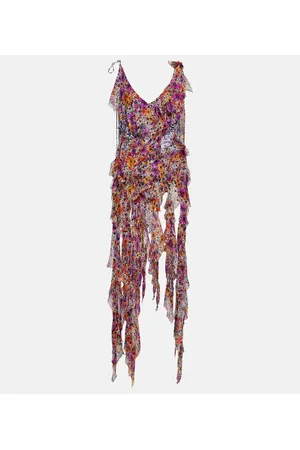 DRIES VAN NOTEN Bedrucktes Top aus Seiden-Crêpe